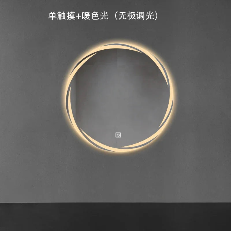 Contemporary Minimalist Smart Bath Mirror with LED Lighting for Luxury Hotel and Home Use