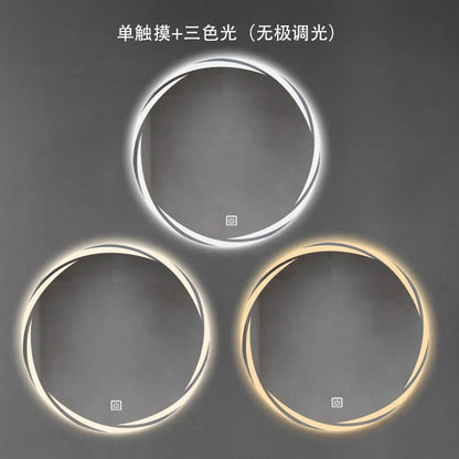 Contemporary Minimalist Smart Bath Mirror with LED Lighting for Luxury Hotel and Home Use