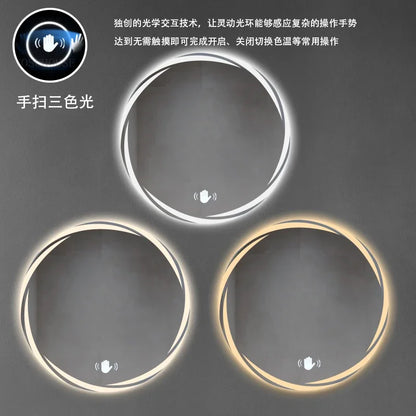 Contemporary Minimalist Smart Bath Mirror with LED Lighting for Luxury Hotel and Home Use