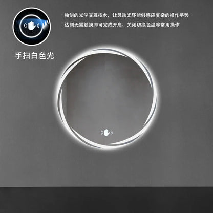 Contemporary Minimalist Smart Bath Mirror with LED Lighting for Luxury Hotel and Home Use