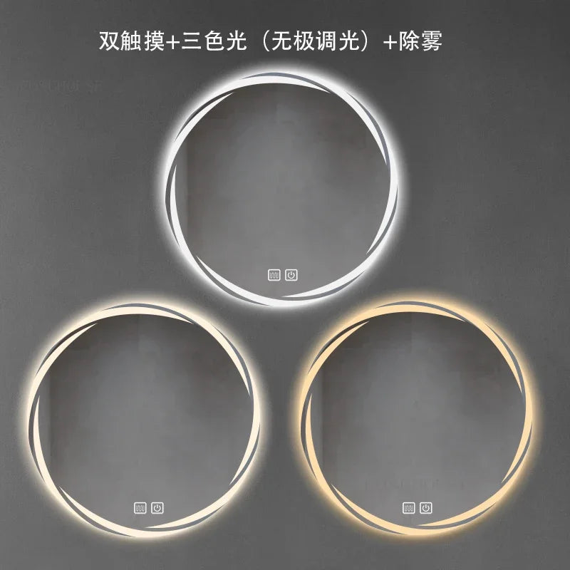 Contemporary Minimalist Smart Bath Mirror with LED Lighting for Luxury Hotel and Home Use