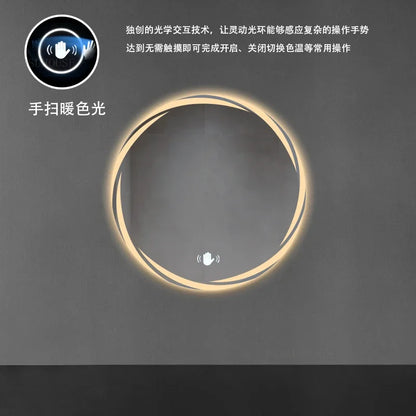 Contemporary Minimalist Smart Bath Mirror with LED Lighting for Luxury Hotel and Home Use