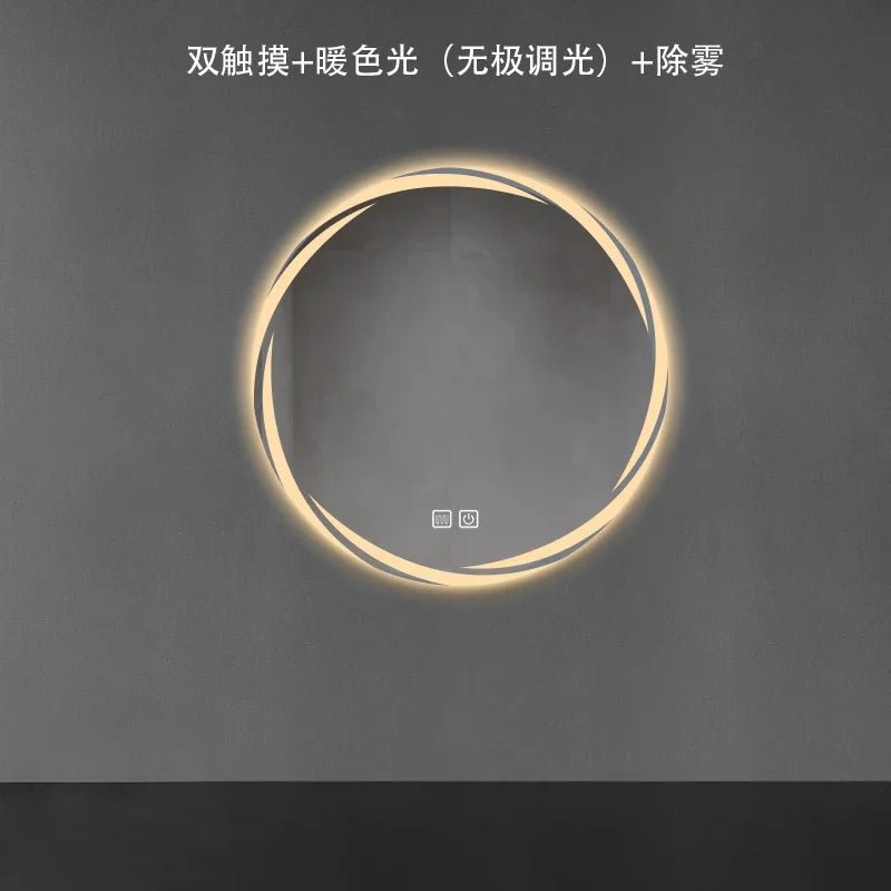 Contemporary Minimalist Smart Bath Mirror with LED Lighting for Luxury Hotel and Home Use